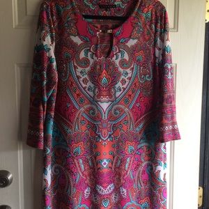 Tiana B. Dress Poly Spandex Blend Paisley XL